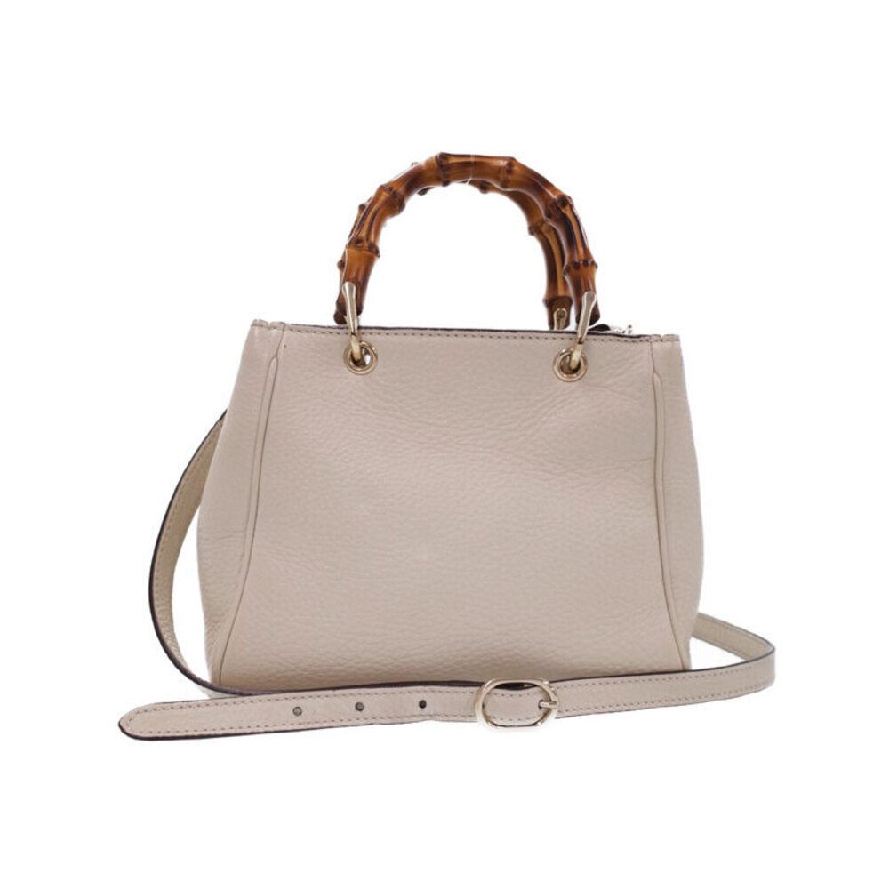 Gucci Bag Leather Shopper Bamboo 2way
